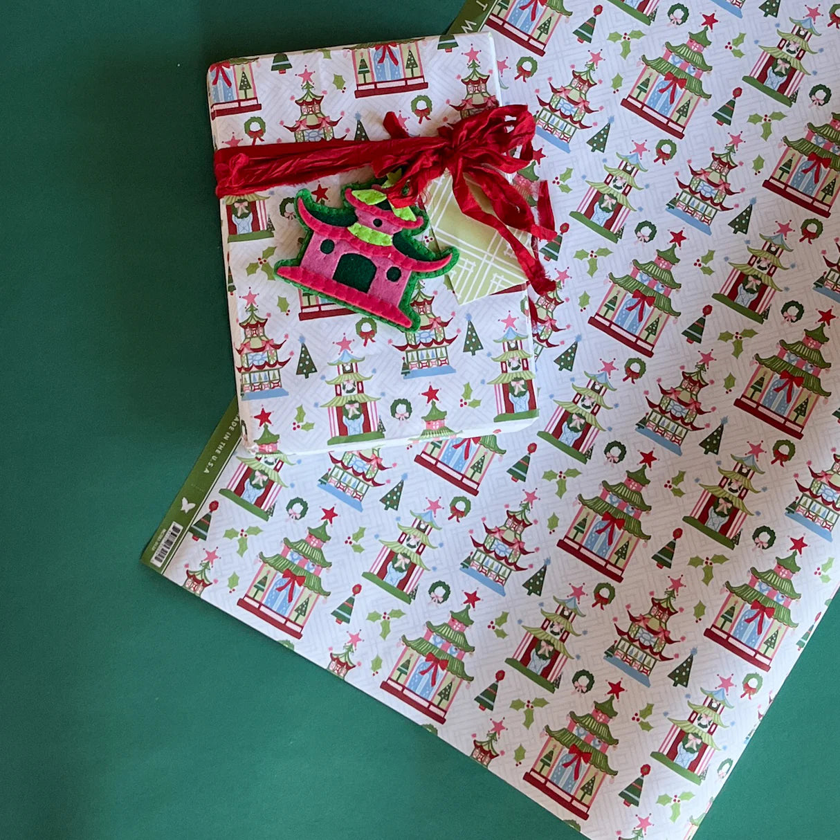 Christmas Pagodas Wrapping Paper