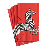 Zebra Guest Towel Red