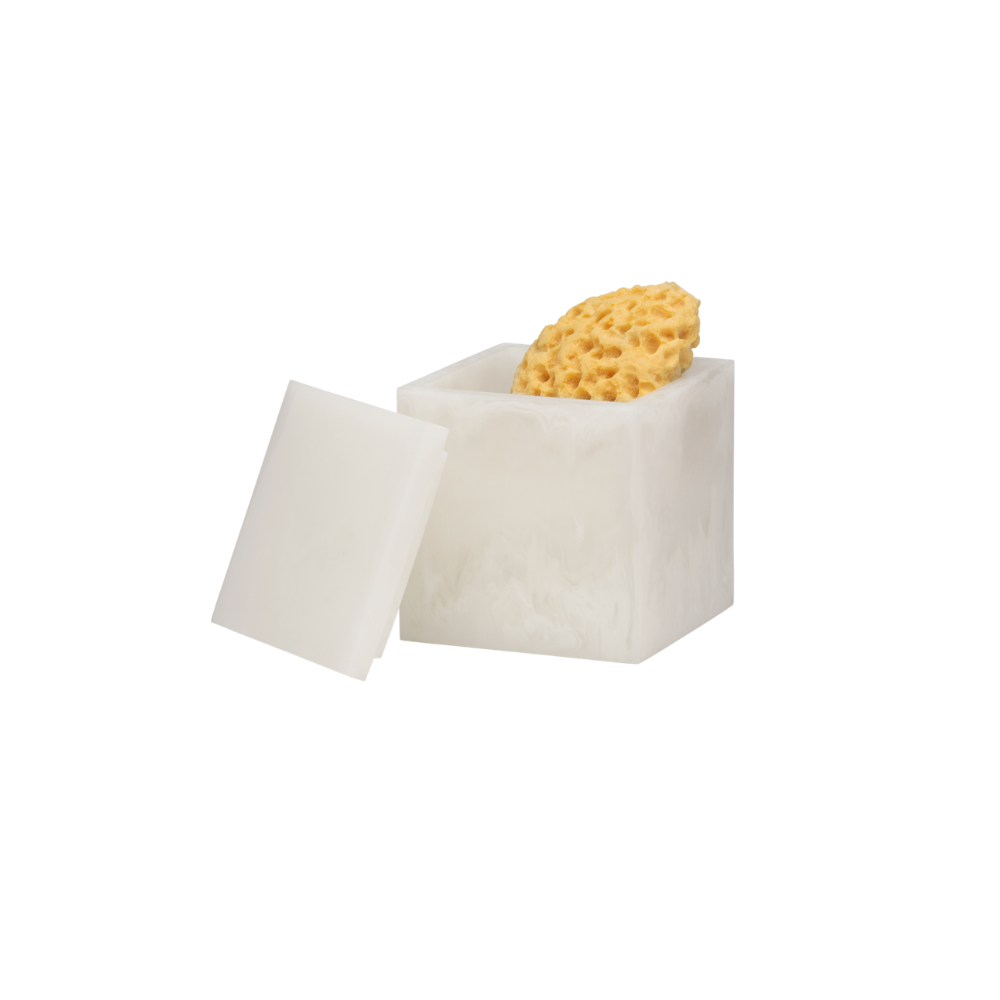 Abiko Small Canister Pearl White