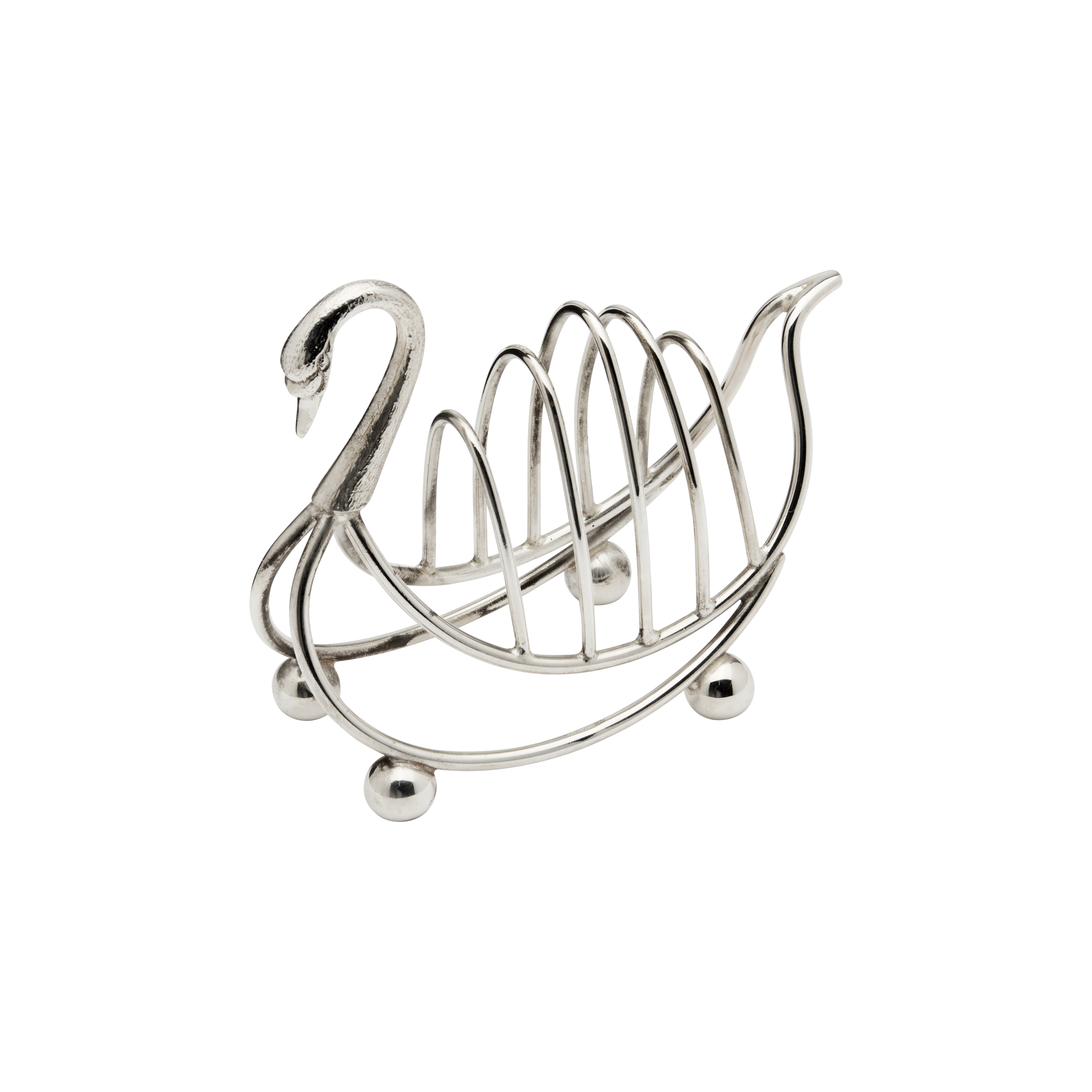 Antique Swan Toast Rack Silver Plated c.1920