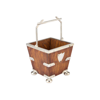 Antique Oak Basket Silver Plated c.1910