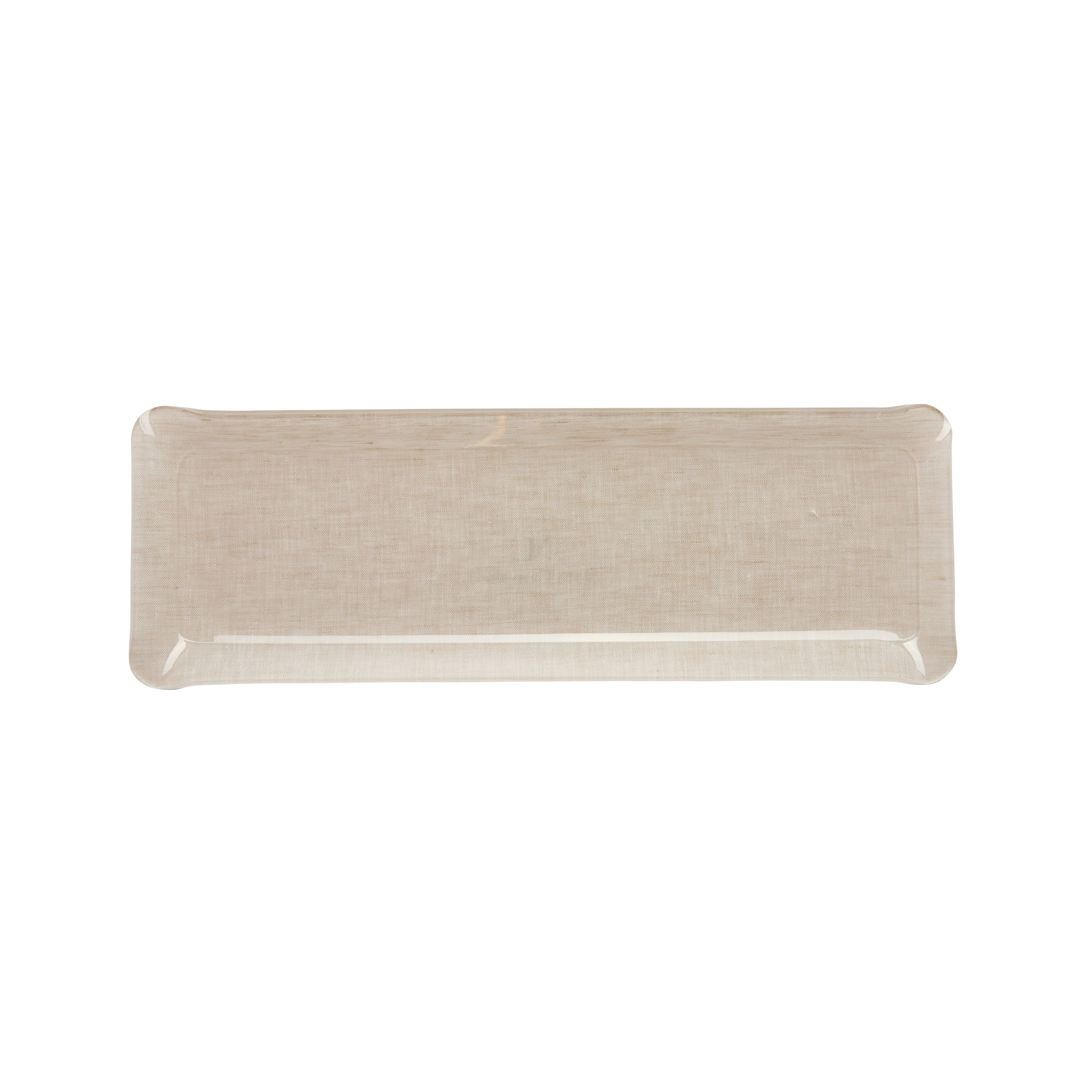 Fabric Tray Oblong Beige