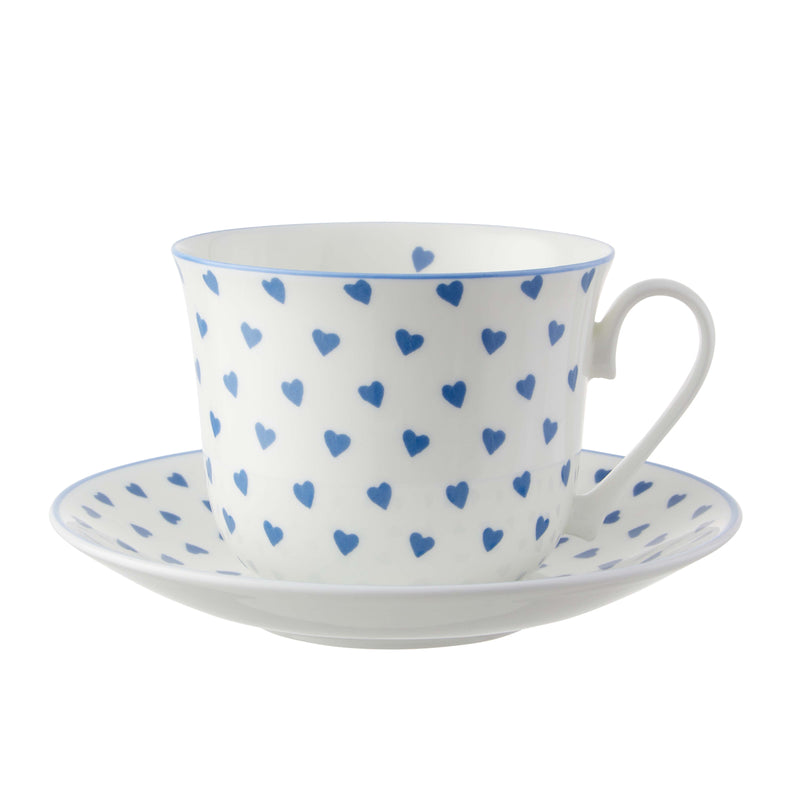 Chatsworth Breakfast Cup & Saucer - Blue Heart