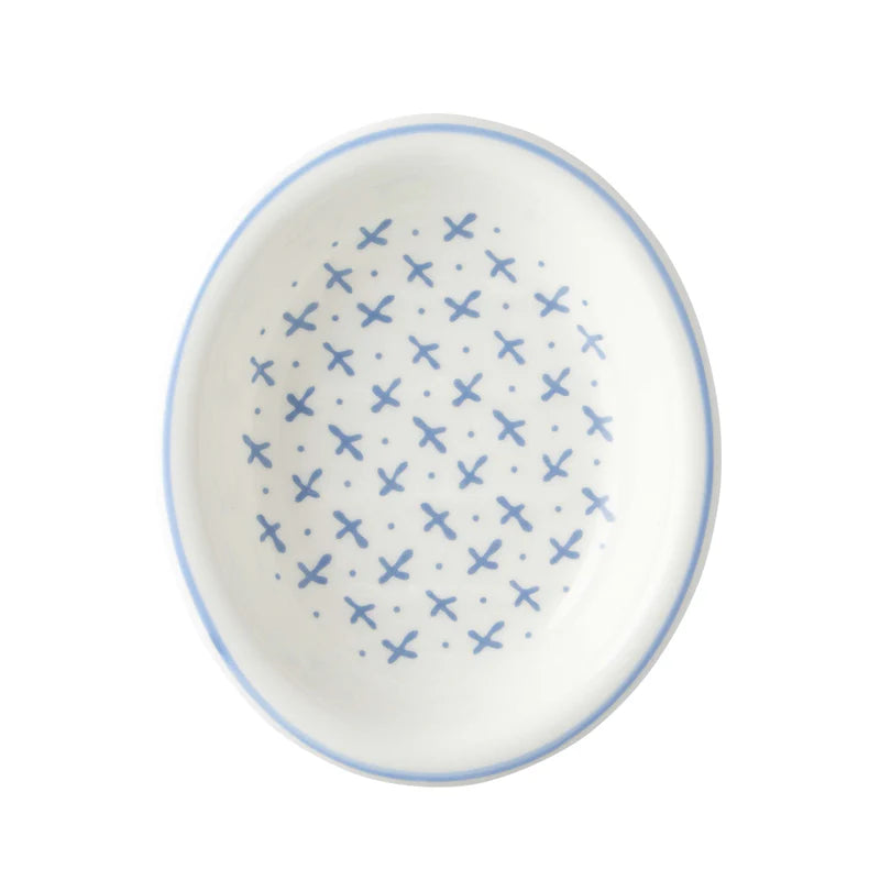 Nina Campbell Oval Soap Dish - Blue Sprig