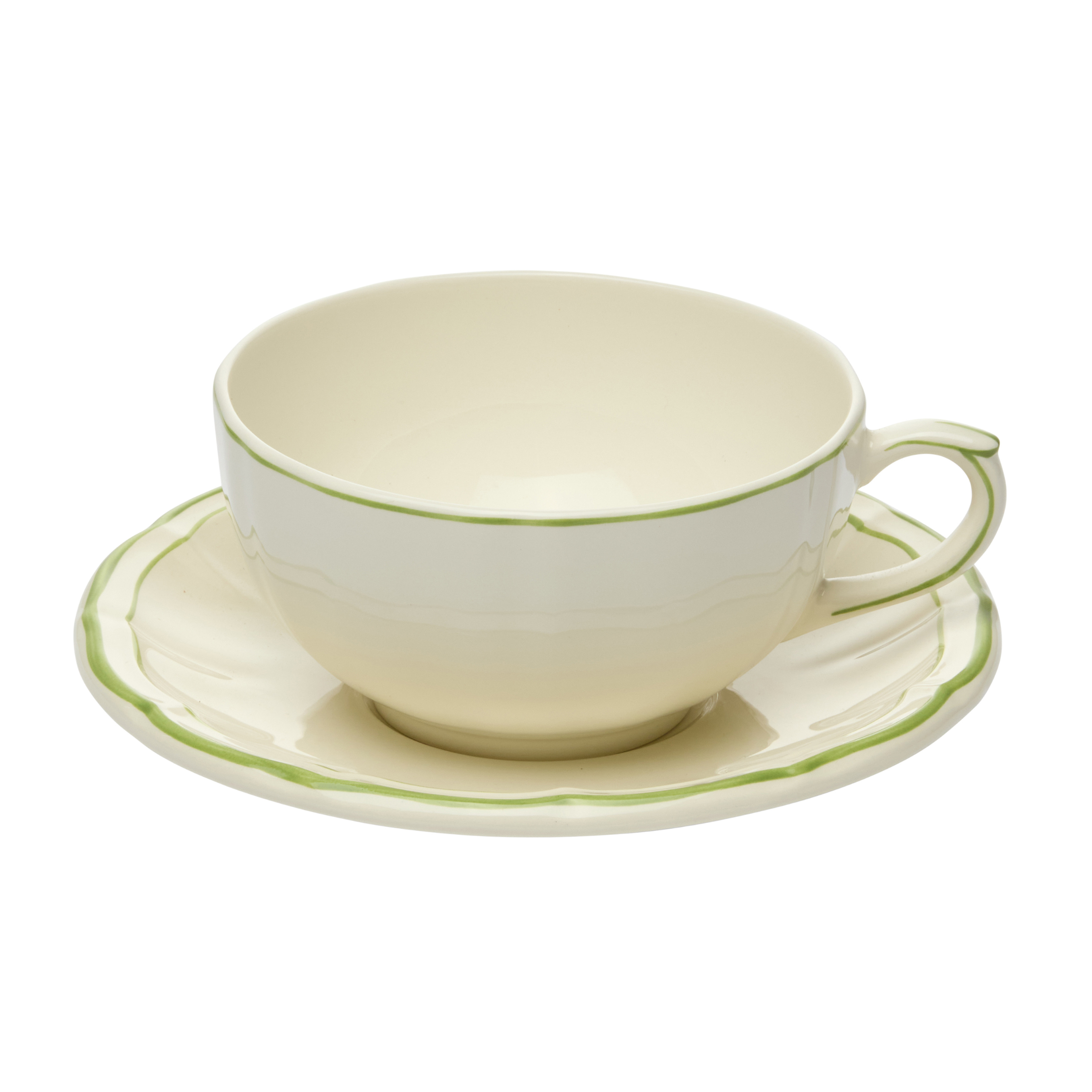 Breakfast Cup & Saucer Filet Vert