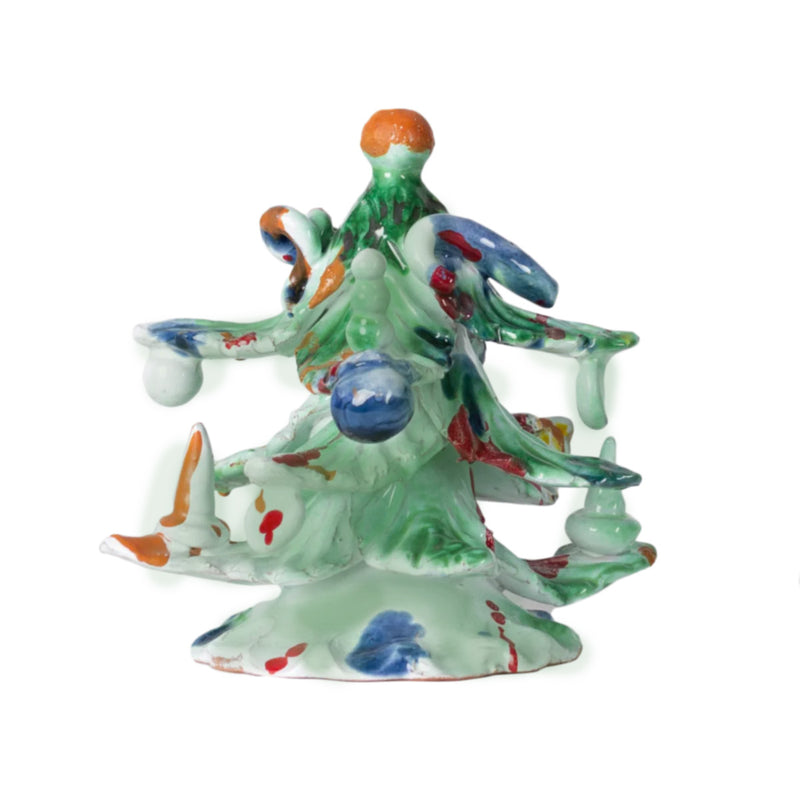 Ceramic Decorated Christmas Tree Small