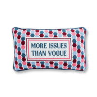More Issues Needlepoint Cushion