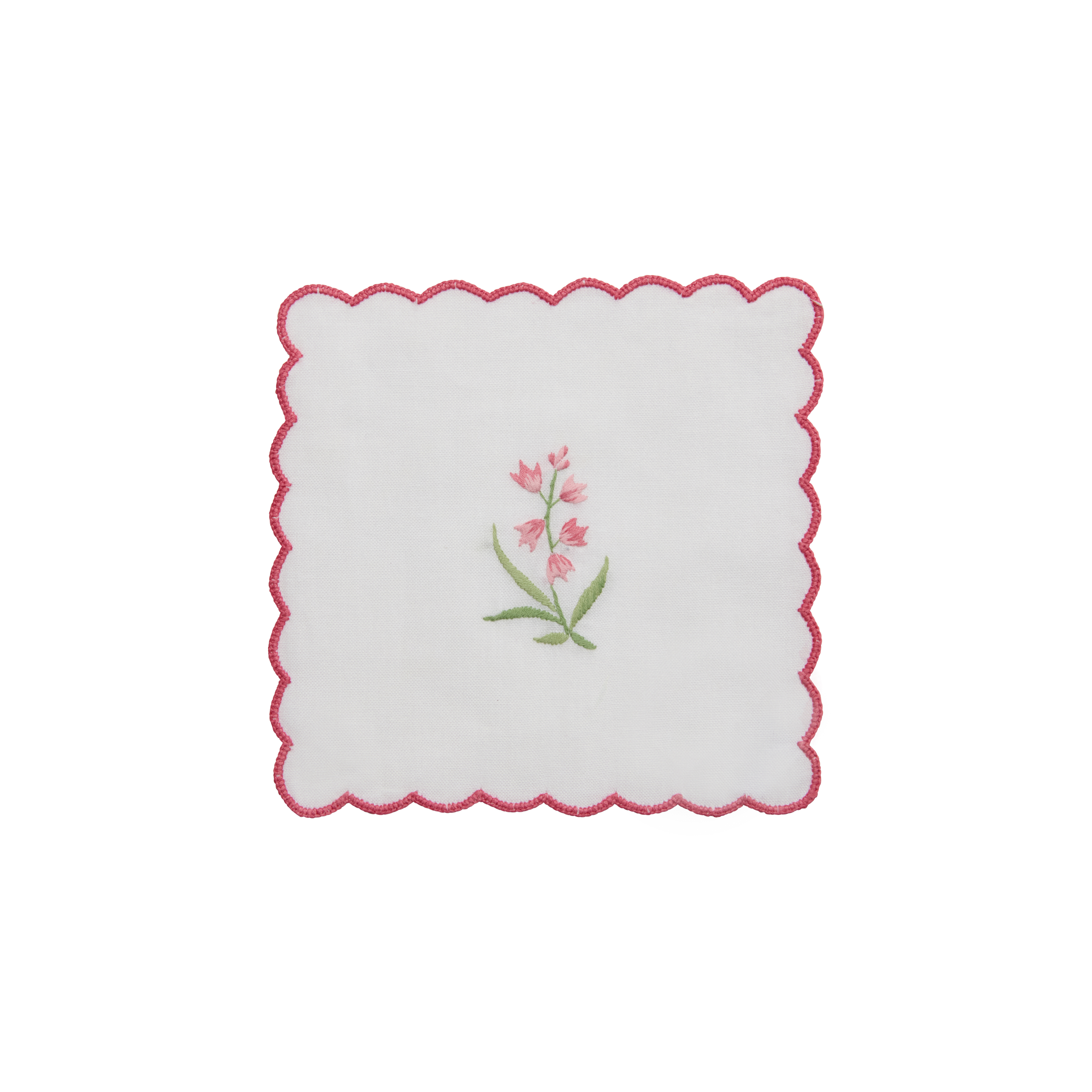 Cocktail Napkin/ Coaster Pink Flower