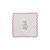 Cocktail Napkin/ Coaster Pink Flower