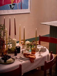Straw Dinner Candle Hanging Pair