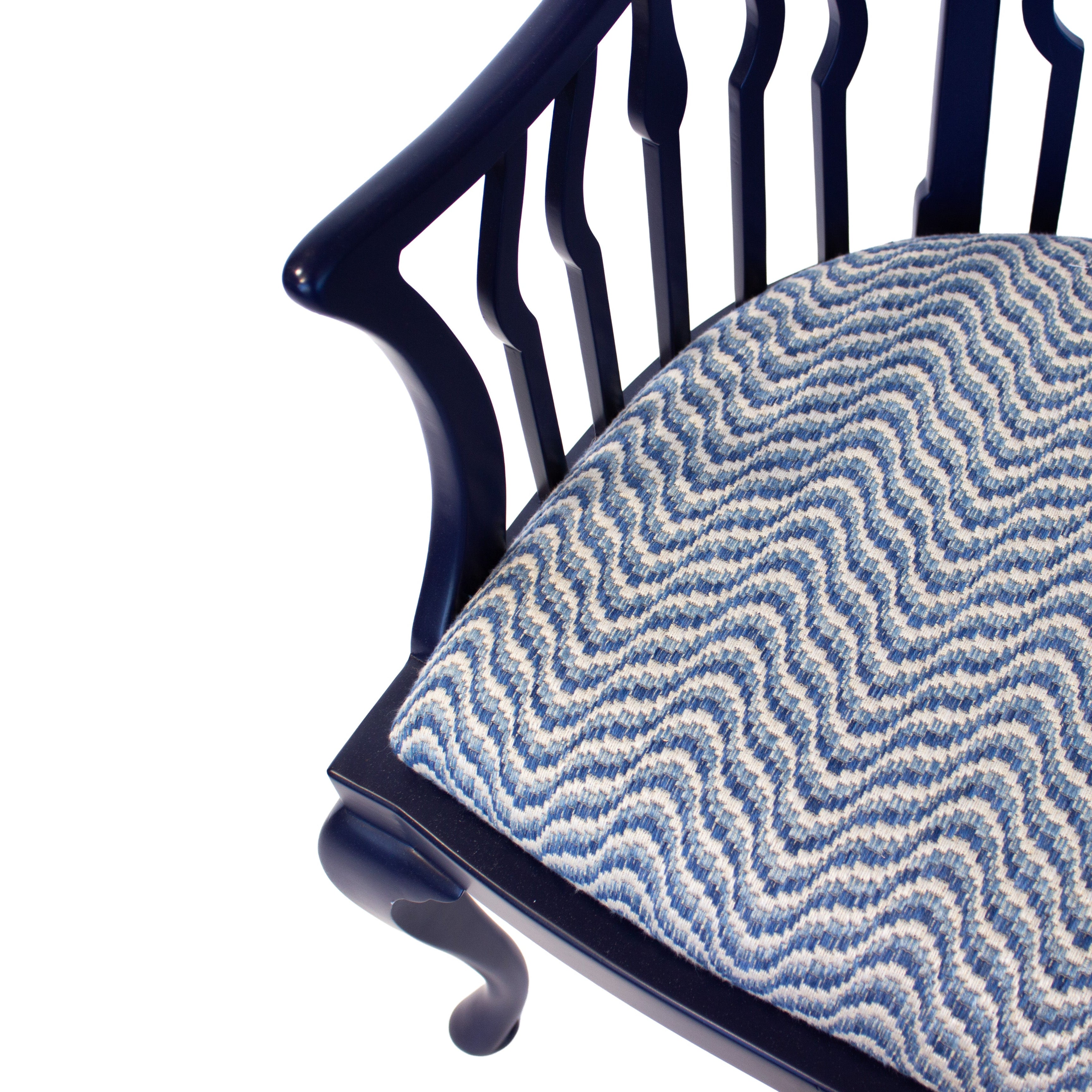 Archie Chair in Navy with Ondoso seat pad