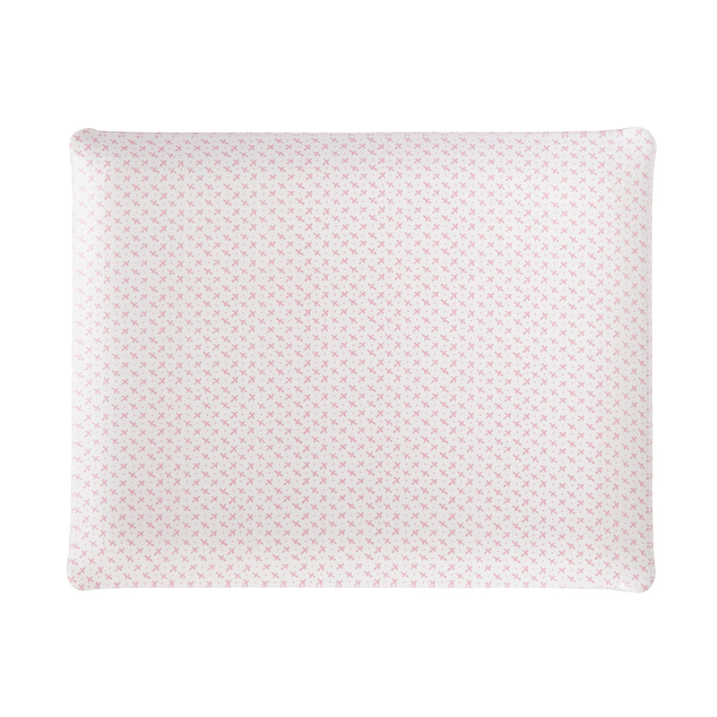 Nina Campbell Fabric Tray Large Sprig Pink against a white background