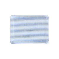 Nina Campbell Fabric Tray Small Stripe Blue and White against a white background