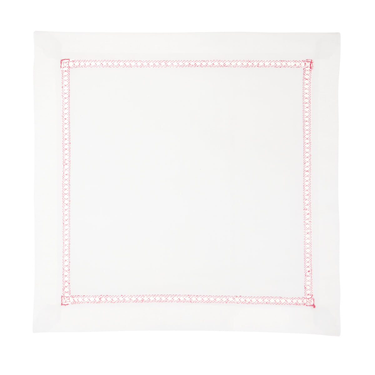 Nina Campbell Hemstitch Placemat pink against a white background