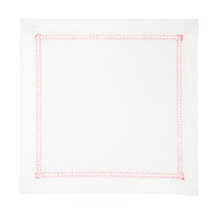 Nina Campbell Hemstitch Placemat pink against a white background