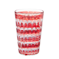 Large Tumbler Red/White Ripples