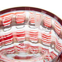 Large Tumbler Red/White Ripples