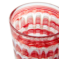 Large Tumbler Red/White Ripples