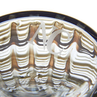 Nina Campbell Small Tumbler - Bone/White Ripples