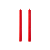 Dinner Candle Red Set of 2