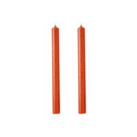 Dinner Candle Rust Set of 2