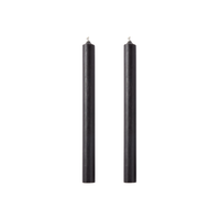 Dinner Candle Black Set of 2