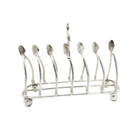 Antique Silver Wishbone Toast Rack Large