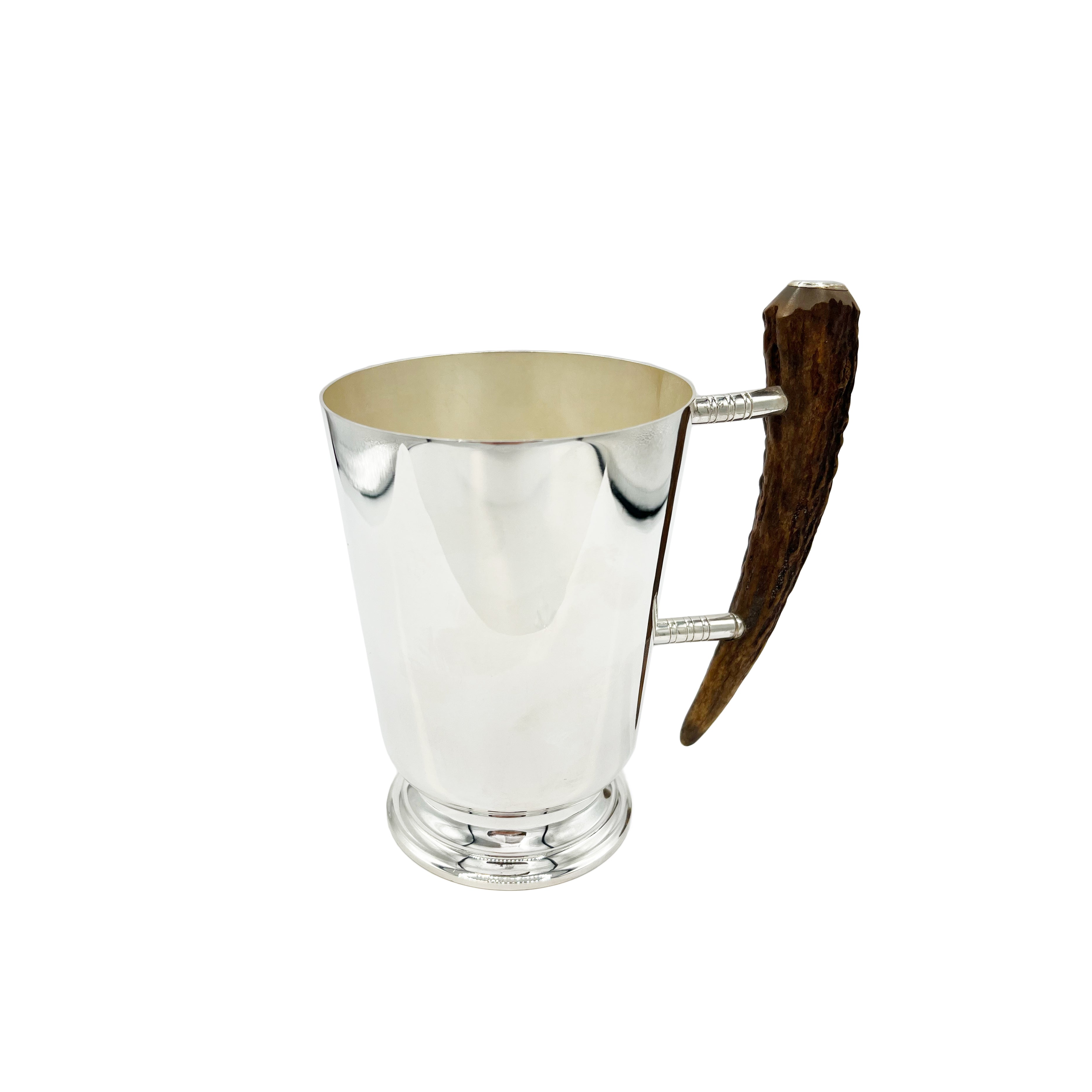 Antique Silver Plated Horn Tankard c.1950 (NCAW263)