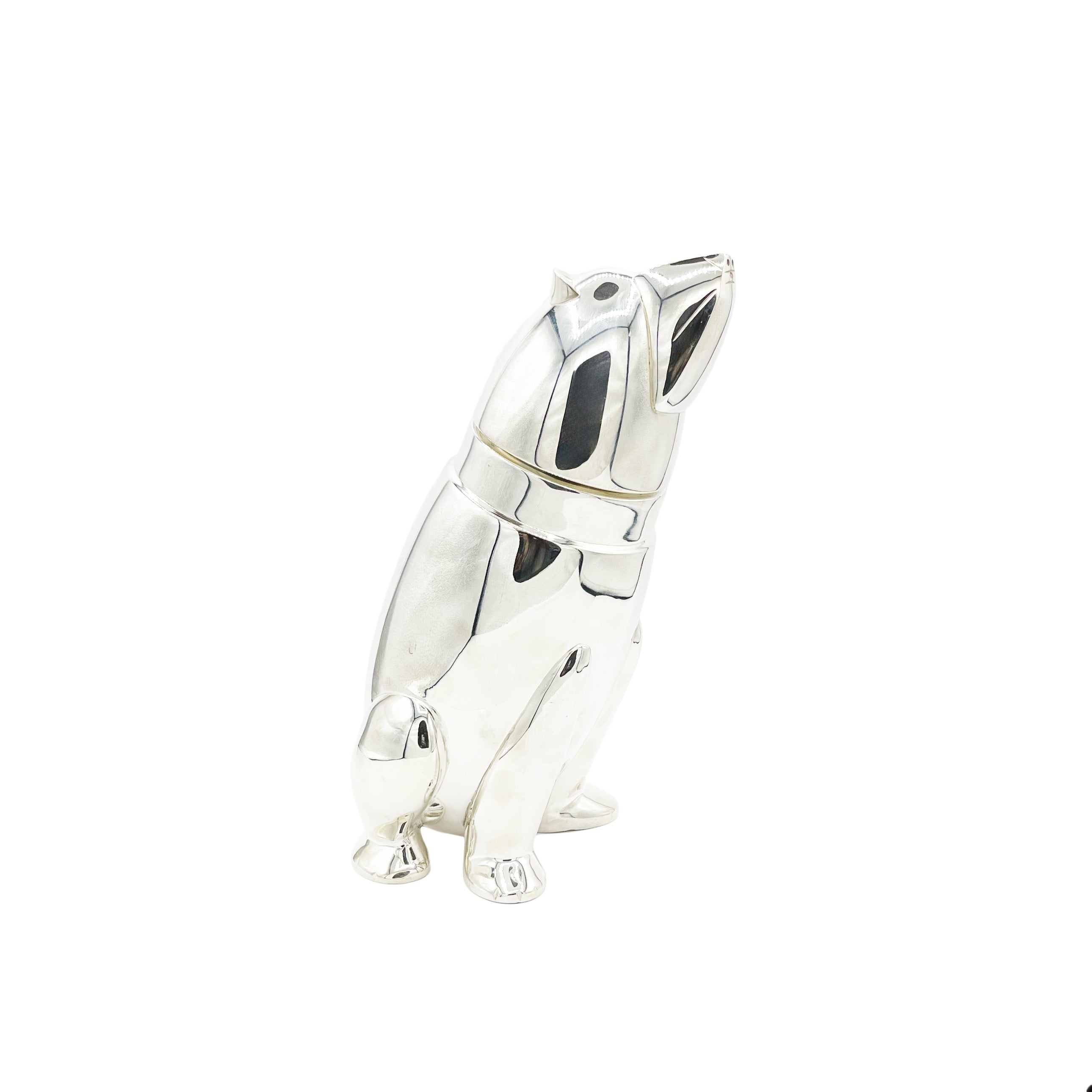 Antique Silver Plated Polar Bear Cocktail Shaker