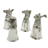Antique Four Animal Silver Plated Stirrup Cups c.1970