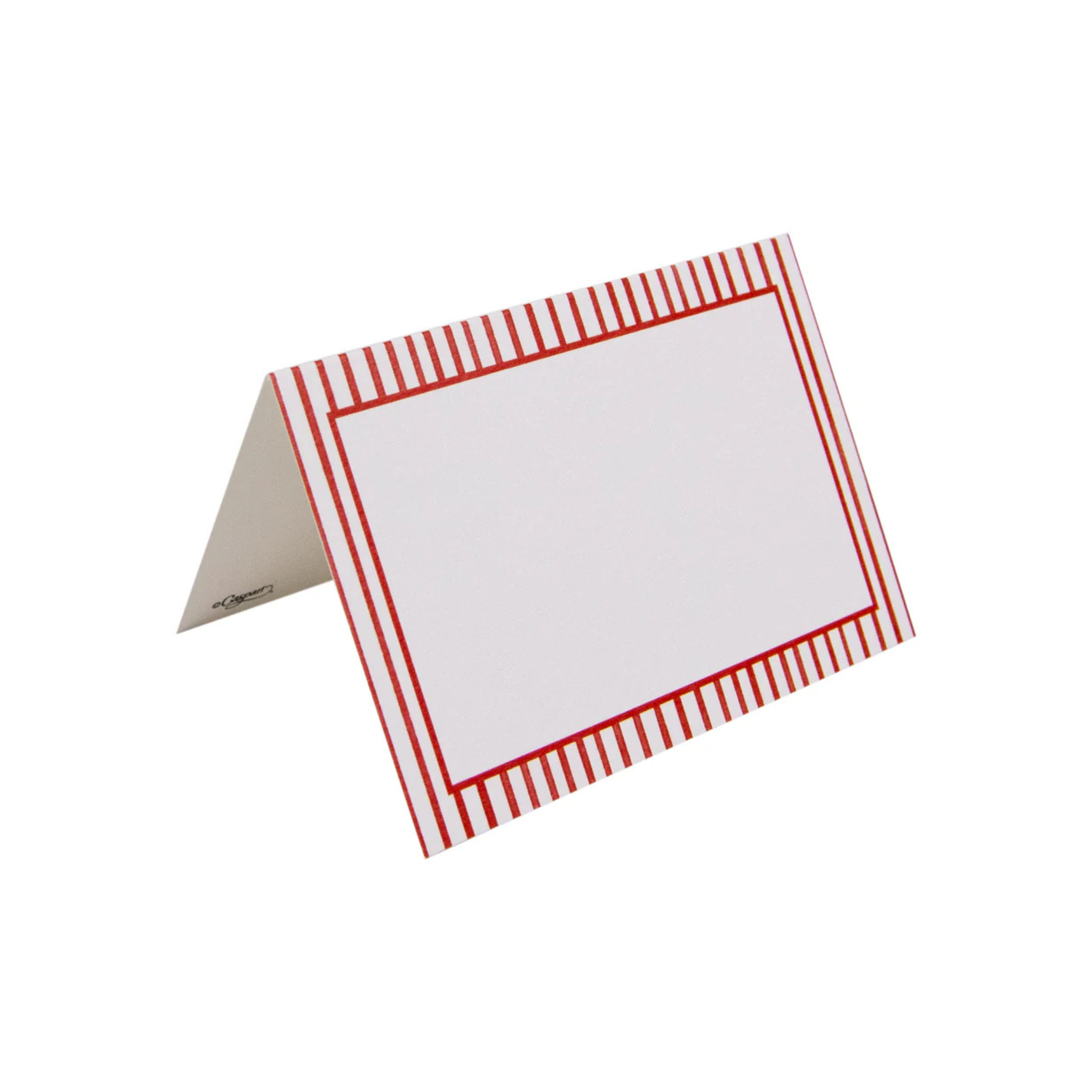 Placecard Red Pinstripe