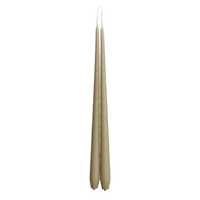 Olive Tapered Dinner Candle Hanging Pair
