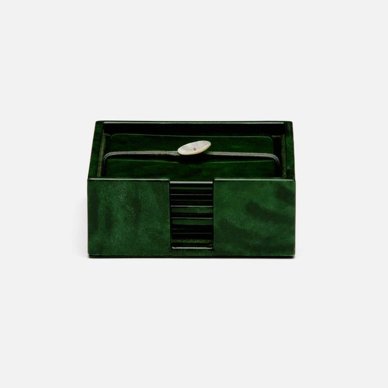 Nelson Gloss Coaster Set of 6 - Emerald