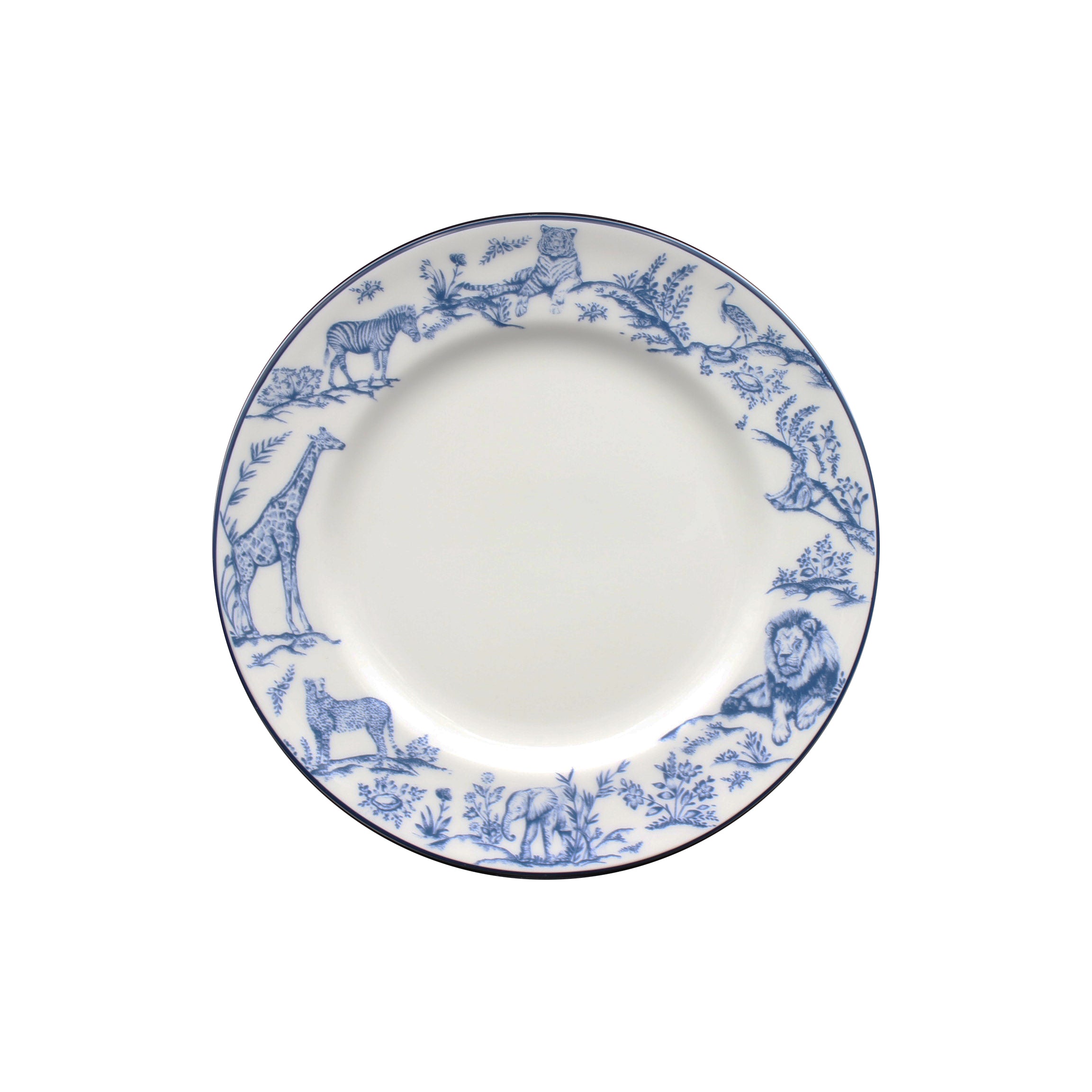 Nina Campbell Serengeti Design 6 inch side plate against a white background