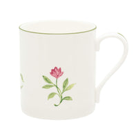 Nina Campbell Marguerite mug in pink on white background 