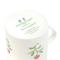 Nina Campbell Marguerite mug in pink on white background 