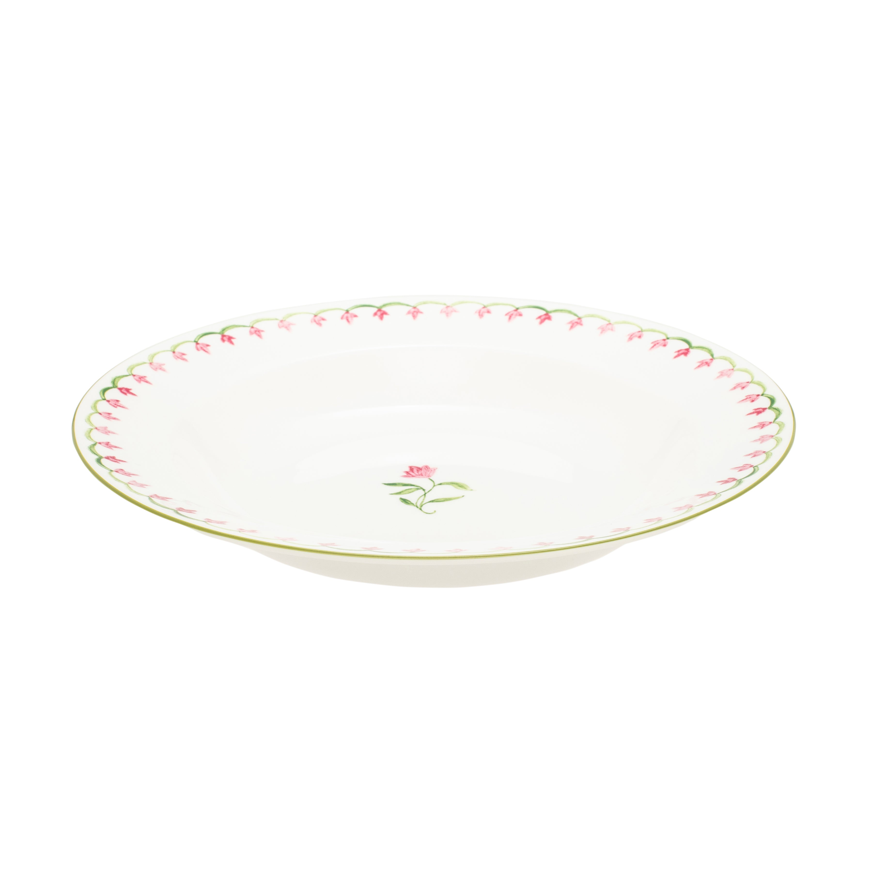 Nina Campbell Marguerite Side Plate Pink on White Background