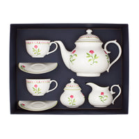 Nina Campbell Tea Set for Two on White Background in Box 
