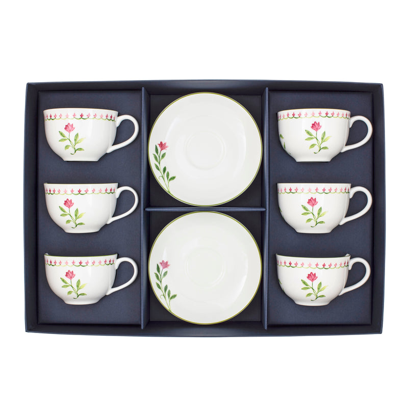 Nina Campbell Tea Set for six in box on white background 