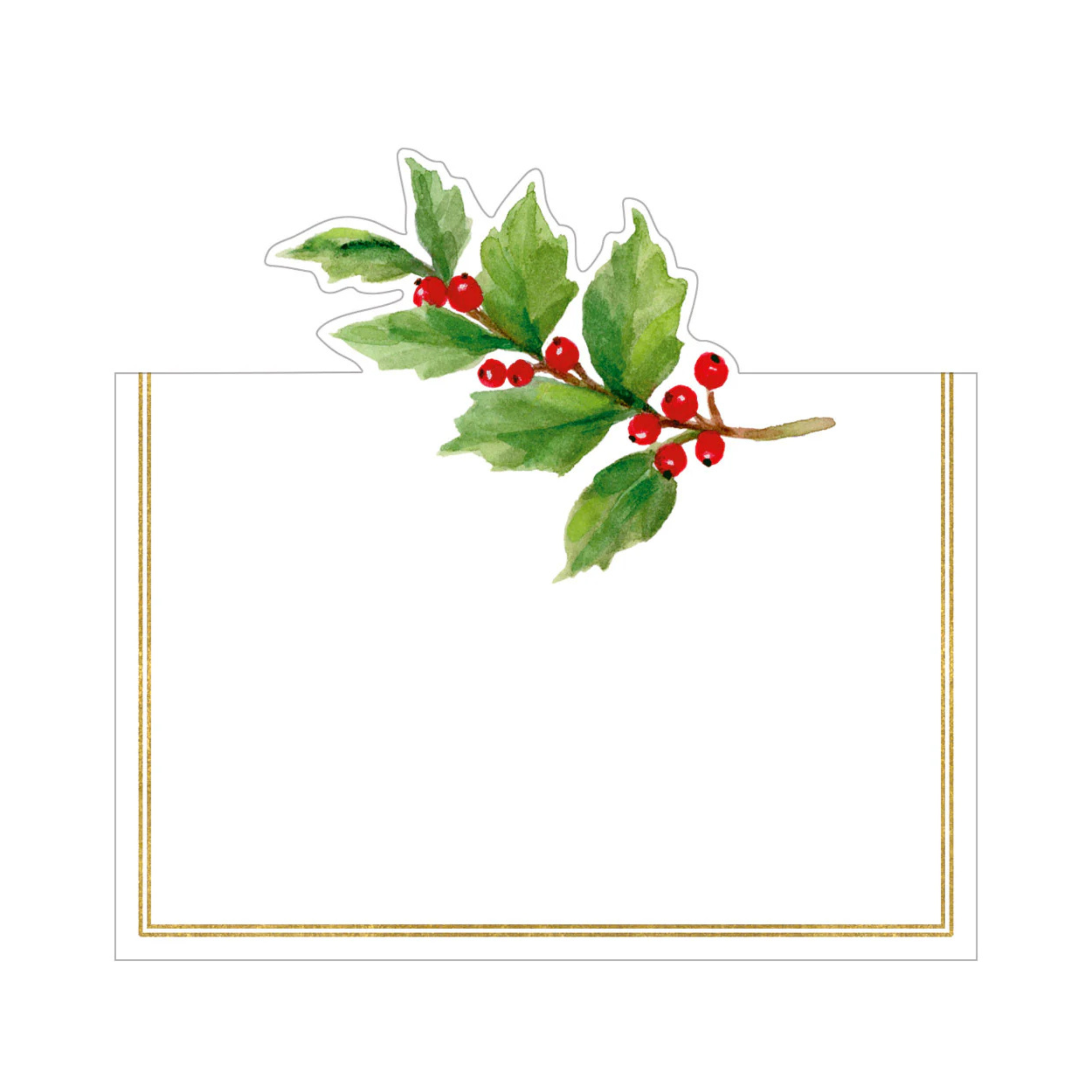 Placecard Holly Sprig
