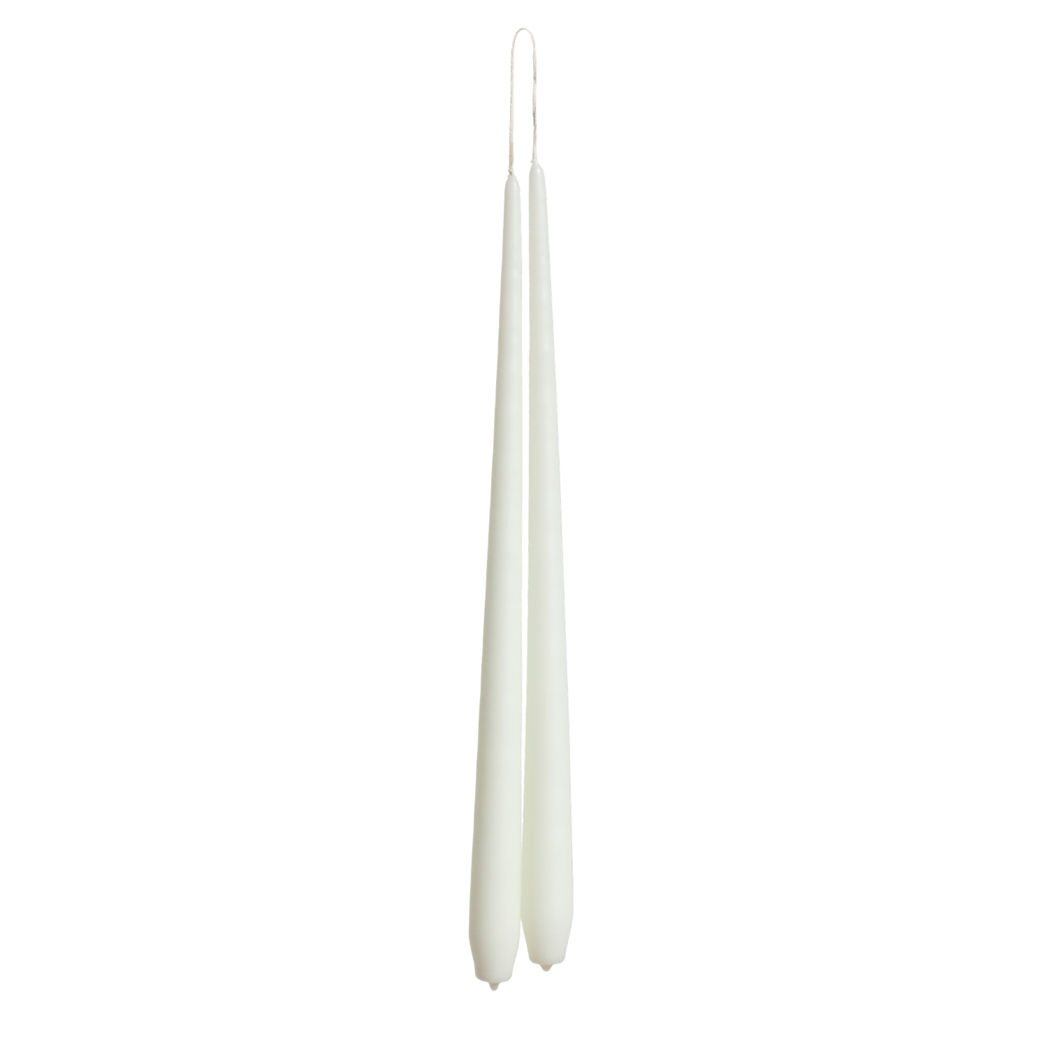 Ivory Dinner Candle Hanging Pair