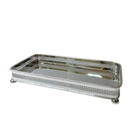Antique Silver Plated Galleried Rectangular Tray c.1920