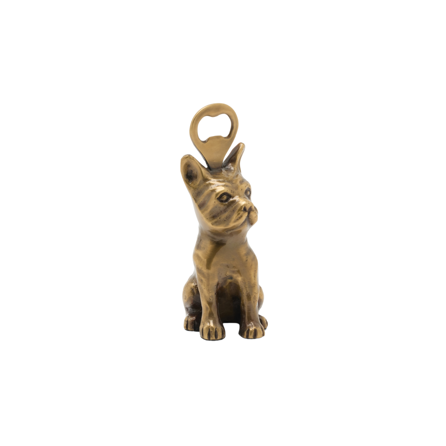 French Bulldog Bottle Opener Antique Brass