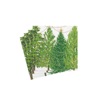 Cocktail Napkin Christmas Tree with lights