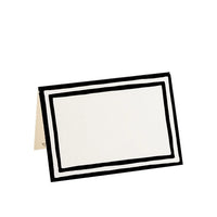 Placecard Black Stripe Border 8"