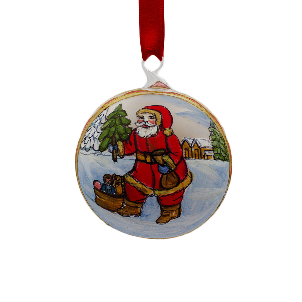 Bauble Santa Holding Tree