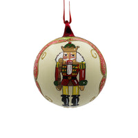 Bauble Nutcracker Red With Yellow Crown