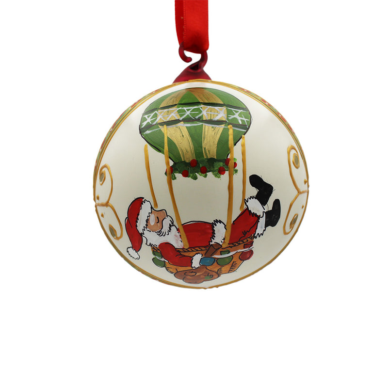 Bauble Hanging Santa Green