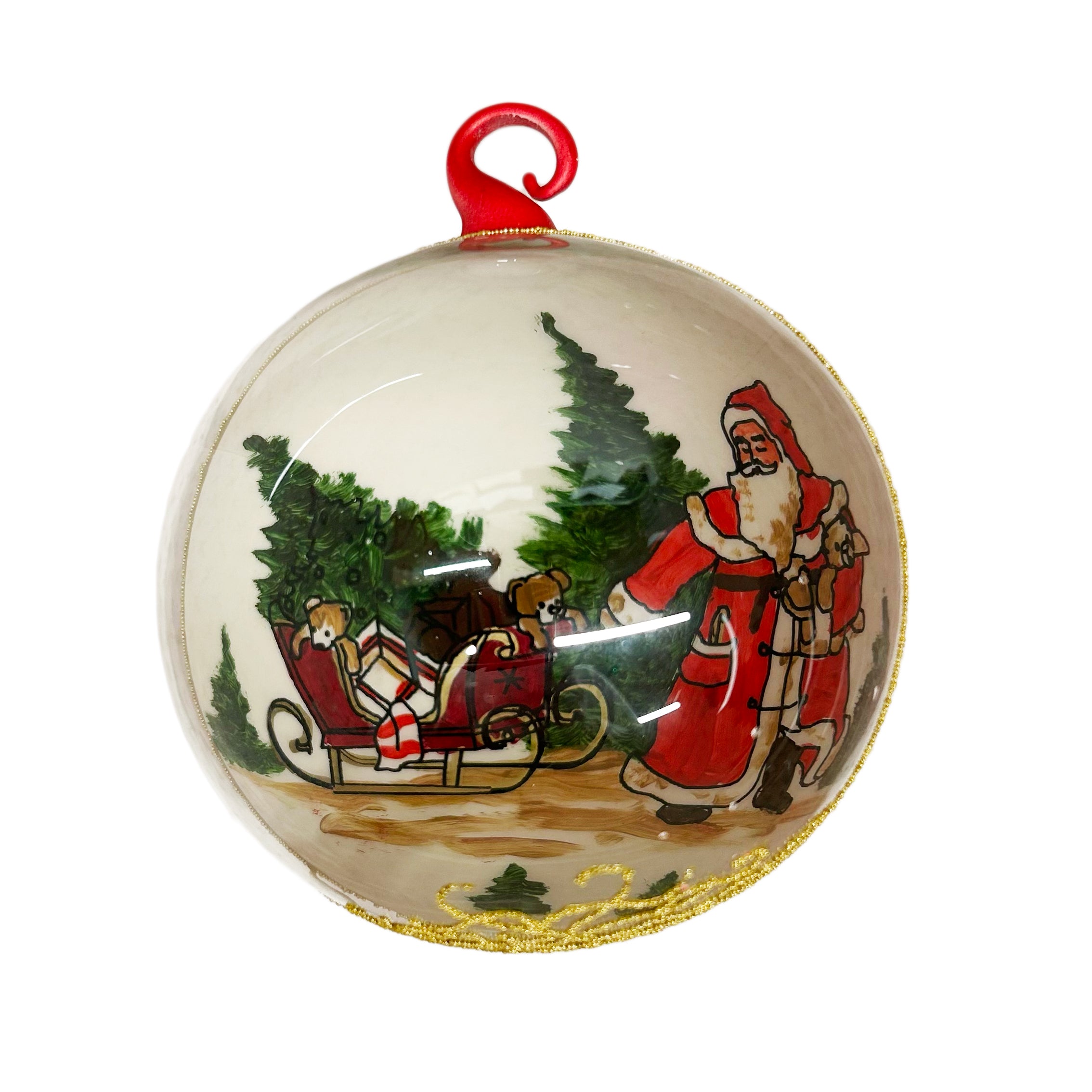 Bauble Santa Pulling Sleigh