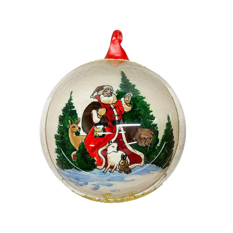 Bauble Santa Forest Animals